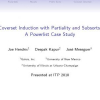 Coverset Induction with Partiality and Subsorts: A Powerlist Case Study