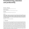 Crowdsourcing, Attention and Productivity