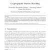 Cryptographic Pattern Matching