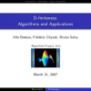 D-finiteness: algorithms and applications