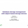 Database storage management with object-based storage devices