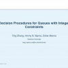 Decision Procedures for Queues with Integer Constraints