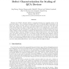 Defect Characterization for Scaling of QCA Devices