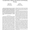Delay Limited Capacity of Ad hoc Networks: Asymptotically Optimal Transmission and Relaying Strategy