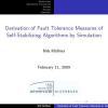 Derivation of Fault Tolerance Measures of Self-Stabilizing Algorithms by Simulation