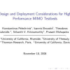 Design and deployment considerations for high performance MIMO testbeds
