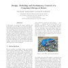 Design, Modeling and Preliminary Control of a Compliant Hexapod Robot
