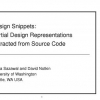 Design snippets: partial design representations extracted from source code