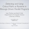 Detecting and using critical paths at runtime in message driven parallel programs