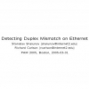 Detecting Duplex Mismatch on Ethernet