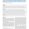 Detecting internally symmetric protein structures