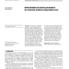 Determination of camera parameters for character motions using motion area