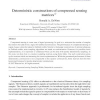 Deterministic constructions of compressed sensing matrices