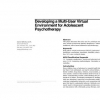 Developing a multi-user virtual environment for adolescent psychotherapy