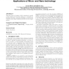 Developing design tools for biological and biomedical applications of micro- and nano-technology