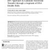 DFT approach to calculate electronic transfer through a segment of DNA double helix