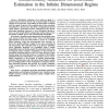 Dimensionality Reduction for Distributed Estimation in the Infinite Dimensional Regime