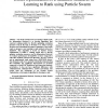 Direct Optimization of Evaluation Measures in Learning to Rank Using Particle Swarm