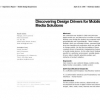 Discovering design drivers for mobile media solutions