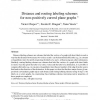Distance and routing labeling schemes for non-positively curved plane graphs