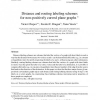 Distance and routing labeling schemes for non-positively curved plane graphs