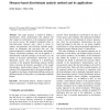 Distance-based discriminant analysis method and its applications