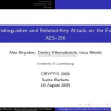 Distinguisher and Related-Key Attack on the Full AES-256