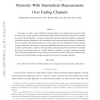 Distributed Inference for Relay-Assisted Sensor Networks With Intermittent Measurements Over Fading Channels