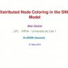 Distributed Node Coloring in the SINR Model