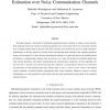 Distributed Node Selection for Sequential Estimation over Noisy Communication Channels