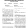 Distributed resource management and matching in sensor networks