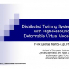 Distributed training system with high-resolution deformable virtual models