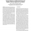 Dynamic behavior of differential pricing and quality of service options for the internet