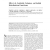 Effect of available volumes on radial distribution functions