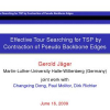 Effective Tour Searching for TSP by Contraction of Pseudo Backbone Edges