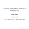 Effectivity and effective continuity of multifunctions