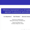 Efficiency improvement in an nD systems approach to polynomial optimization