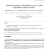 Efficient algorithms for deciding the type of growth of products of integer matrices