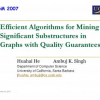 Efficient Algorithms for Mining Significant Substructures in Graphs with Quality Guarantees