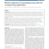 Efficient alignment of pyrosequencing reads for re-sequencing applications