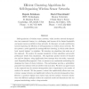 Efficient clustering algorithms for self-organizing wireless sensor networks