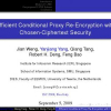 Efficient Conditional Proxy Re-encryption with Chosen-Ciphertext Security