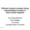 Efficient Content Location Using Interest-Based Locality in Peer-to-Peer Systems