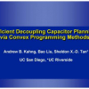 Efficient decoupling capacitor planning via convex programming methods