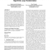 Efficient dynamic voltage/frequency scaling through algorithmic loop transformation