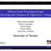 Efficient Event Processing through Reconfigurable Hardware for Algorithmic Trading