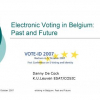 Electronic Voting in Belgium: Past and Future