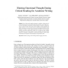 Eliciting Emotional Thought During Critical Reading for Academic Writing