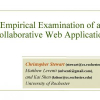 Empirical examination of a collaborative web application