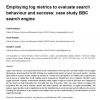 Employing log metrics to evaluate search behaviour and success: case study BBC search engine